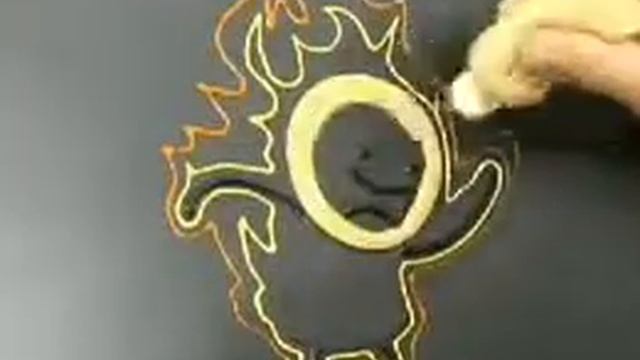 Рисунок на блине