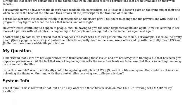 What determines initial file permissions when a WP theme folder is uploaded manually with an FTP... смотреть онлайн