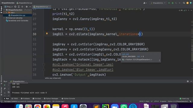 Tutorial 6 Realtime Shape Detection using OpenCV смотреть онлайн