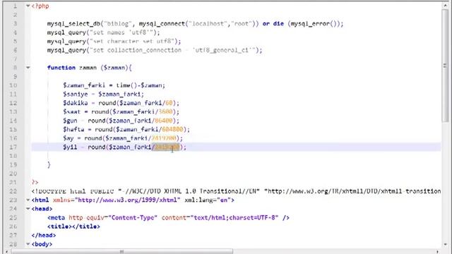 Php ile 'x zaman önce yazıldı' Uygulaması.mp4 смотреть онлайн