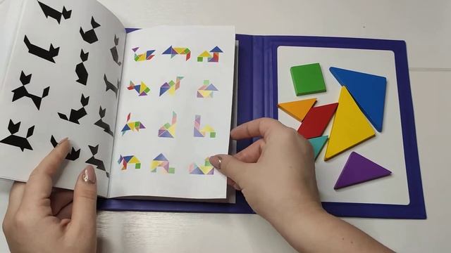 Играй с умом, Логическая мозаика Танграм с деревянными магнитами | Tangram Puzzle Woodiness Magneti