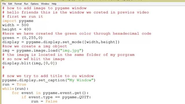 How to add image to pygame window смотреть онлайн