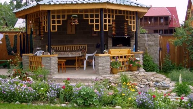 сделать беседку или летнюю кухню на даче своими руками смотреть онлайн