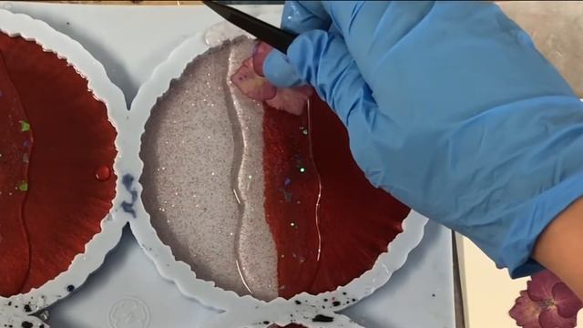 Romantic floral resin coaster tutorial. смотреть онлайн