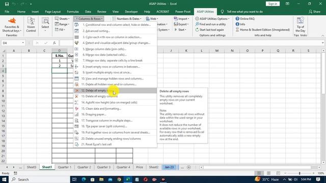 ASAP Utilities Advance Excel Part 4 | Columns & Rows tool смотреть онлайн