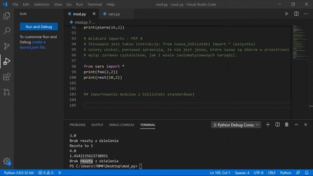 #10 Moduły w Pythonie смотреть онлайн