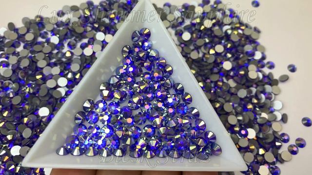Lux Shimmer Sapphire NON hotfix rhinestones Flat Back ! Люкс Шиммер Сапфир стразы холодной фиксации смотреть онлайн