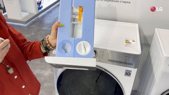 Очистка автодозатора в стиральной машине LG AI DD ezDispense™ смотреть онлайн