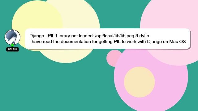 Django : PIL Library not loaded: /opt/local/lib/libjpeg.9.dylib смотреть онлайн