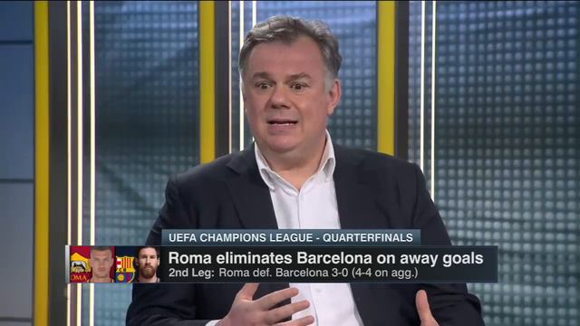 Barcelona crashes out of Champions League with stunning 3-0 loss to Roma | ESPN FC смотреть онлайн