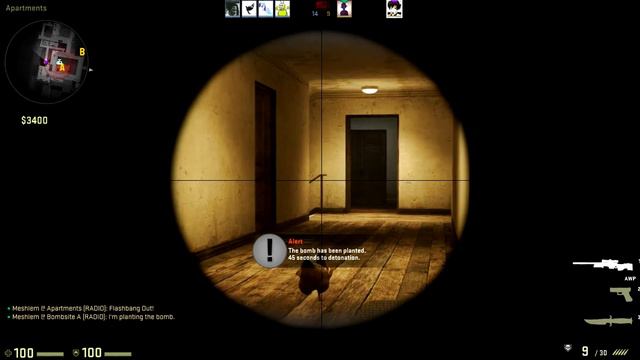 CS:GO How to cover C4 With AWP on İnferno смотреть онлайн