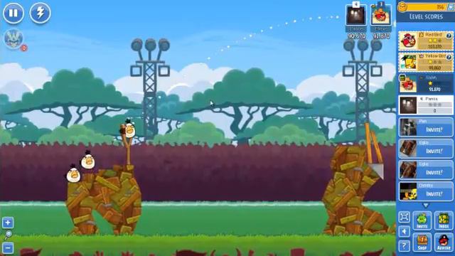 Angry Birds Weekly Tournament 46 Level 2 No power Up High Score смотреть онлайн