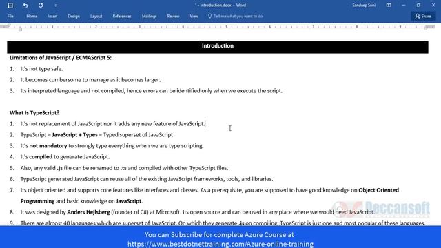 Introduction To TypeScript | What is TypeScript? Part 01 | Typescript tutorials for beginners смотреть онлайн