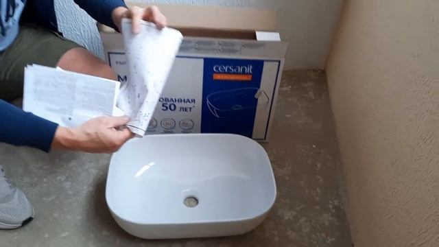 Распаковка — Умывальник Cersanit Moduo 50 Square смотреть онлайн