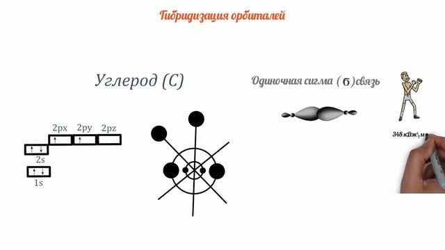 18 Урок_Гибридизация орбиталей ,Делокализованные связи,Энергия связи_Анимированные уроки смотреть онлайн