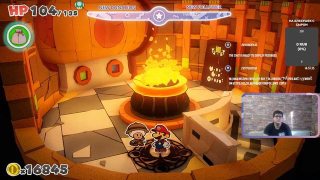 Усатый уже в пустыне Paper Mario: The Origami King смотреть онлайн