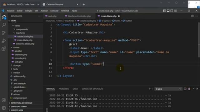 04 - Como criar o formulário cadastrar com Laravel 9 смотреть онлайн