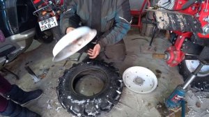 Оторвало сосок в камере. Бортируем колесо мотоблока.