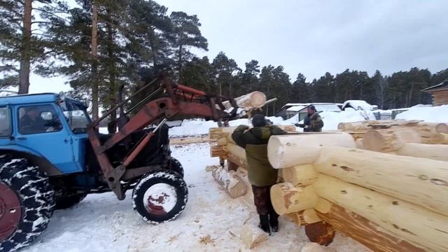 Сруб бани из бревна. командировка в Алтайскую деревню смотреть онлайн