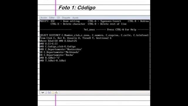 Consulta1 en base de datos informix смотреть онлайн