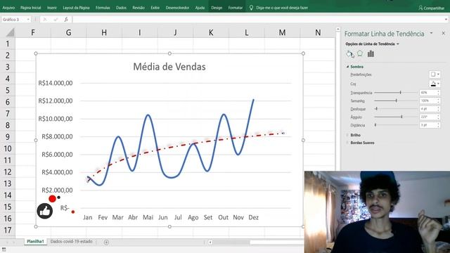 Aula Excel 15 | Linha de Tendência | Análise de dados смотреть онлайн