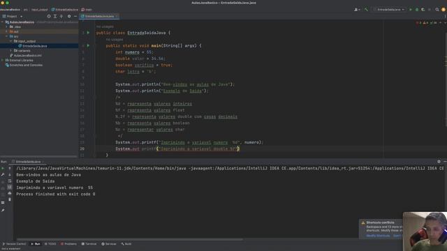 Imprimindo valores em Java смотреть онлайн