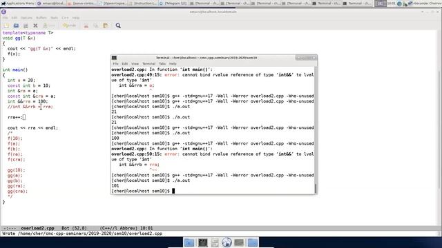 ВМК МГУ: Семинар 10 по C++, Шестимеров, Чернов смотреть онлайн