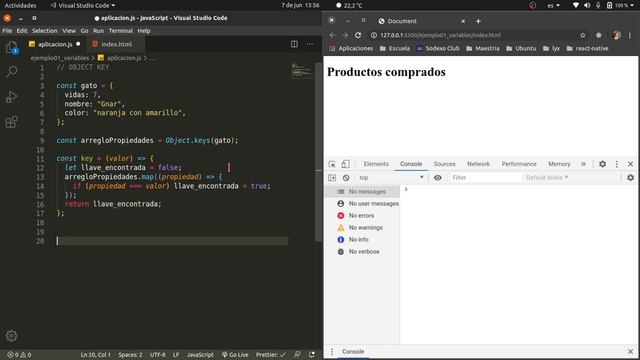 sesión 23 solucion ejercicio object keys en javascript смотреть онлайн