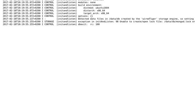Ubuntu: Can't start mongodb service смотреть онлайн