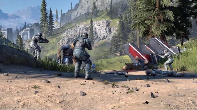 Banished Attacks the UNSC FOB - HALO INFINITE NPC Wars смотреть онлайн