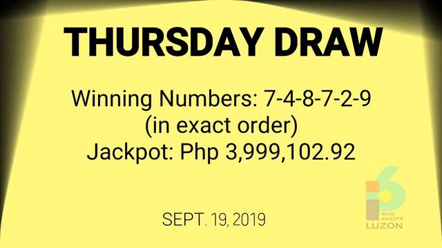 Lotto Result September 19 2019 - PCSO смотреть онлайн