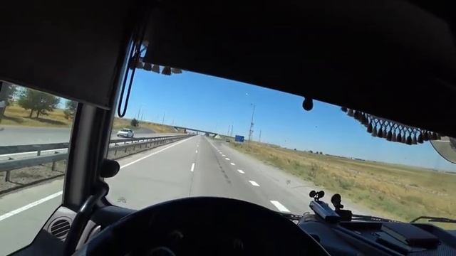 Дальнобой по Казахстану,Тулкибас Ауданы. Жара 45