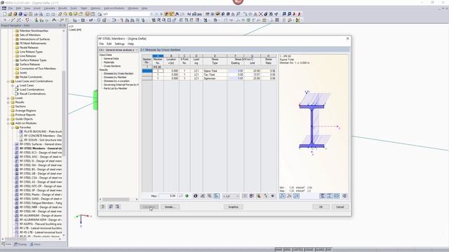 [EN] FAQ 000605 | In STEEL, it is possible to select the Sigma Delta stress in the details. What .. смотреть онлайн