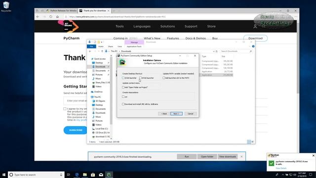 Install Python and PyCharm Community Edition Windows 10 Demo смотреть онлайн