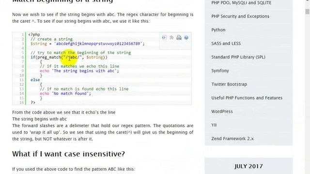 PHP PCRE PERL Compatible Regular Expression смотреть онлайн