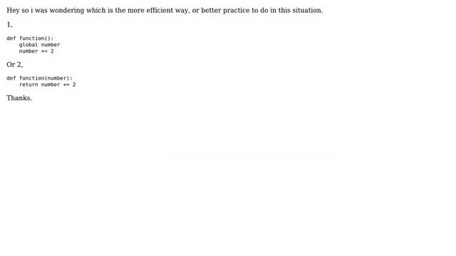 Software Engineering: Python: Faster to use global variable or pass as arguments to a function? смотреть онлайн