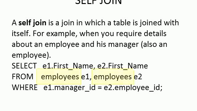 Oracle Joins(Self joins & Cross joins) смотреть онлайн