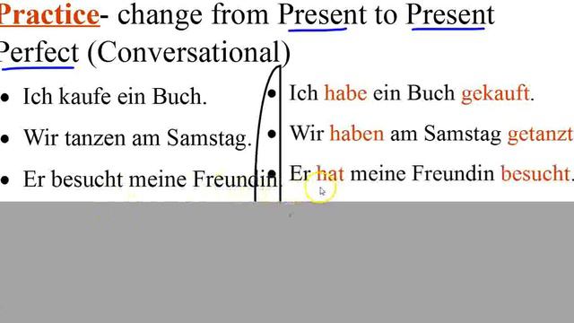 German Grammar: Present Perfect Tense - Regular (Weak) Verbs Practice смотреть онлайн
