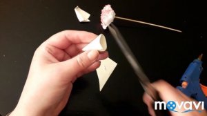 МК Гвоздика из атласных лент . Как сделать .