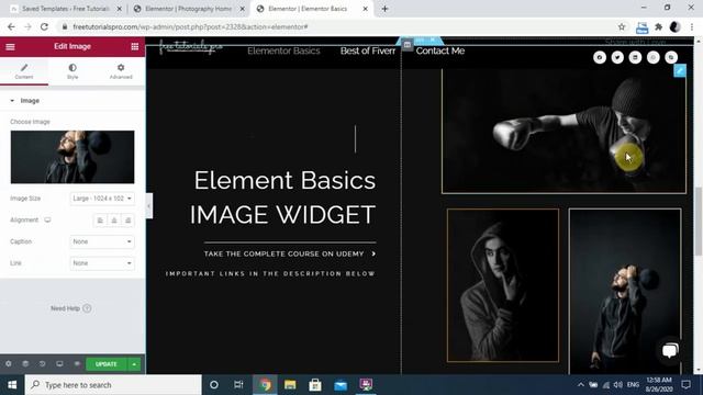 Elementor Tutorials Basics - Image widget, how to add and edit images while designing your website смотреть онлайн