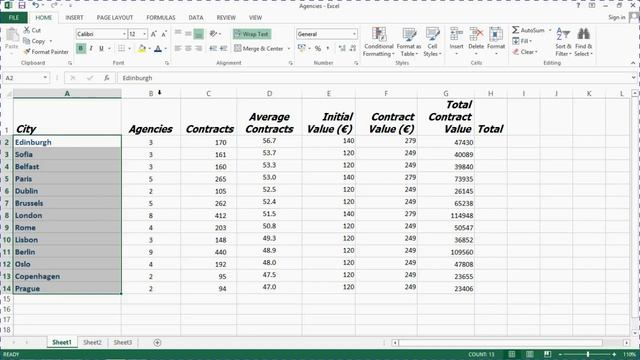 Online Excel - Formatting Worksheets - Part 1 смотреть онлайн
