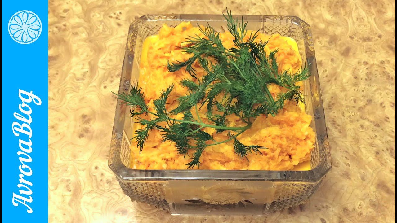 Морковный салат  с чесноком, яблоками и майонезом