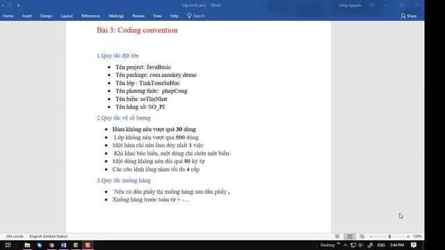 Bài 2.Coding convention (Quy tắc viết code) смотреть онлайн