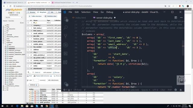 #1 jQuery Datatable Server side ดึงค่าจากฐานข้อมูล MySQL смотреть онлайн