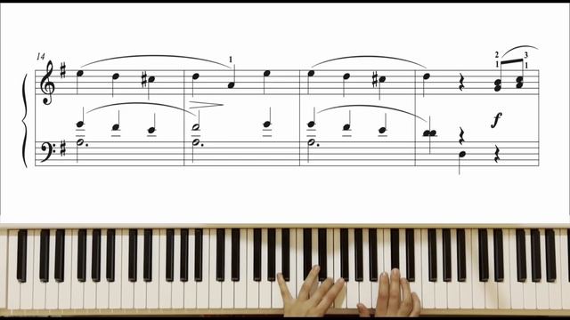 The German Dance in G Major - Haydn- Piano Tutorial смотреть онлайн