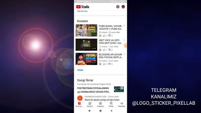 VIDEOLARNI USTIGA RASM QOYISH ||| YOUTUBE VIDEOLAR USTIGA RASM ?
