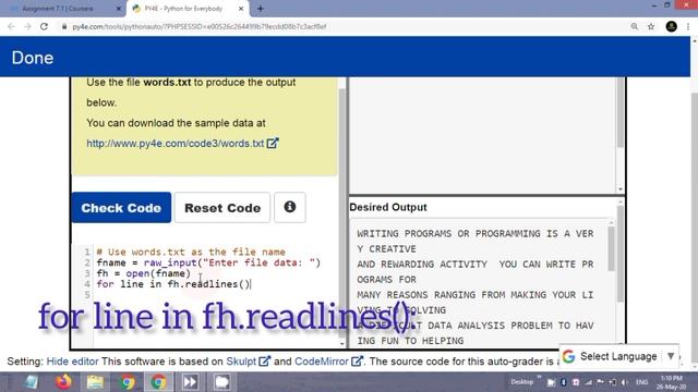 Python Data Structures Assignment 7.1 Solution [Coursera] | Assignment 7.1 Python Data Structures смотреть онлайн