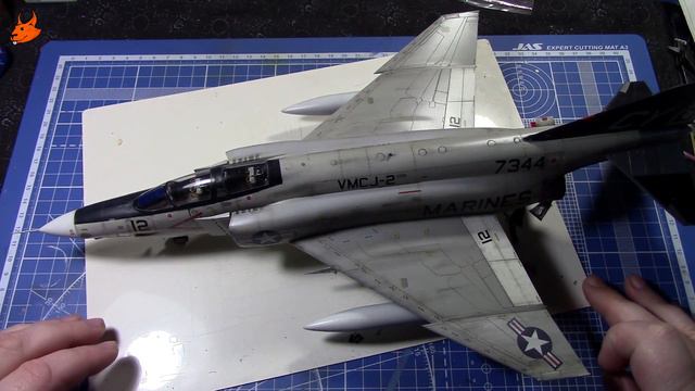 Сборка модели RF-4B Phantom II VMCJ-2 от Hasegawa часть 11 финал смотреть онлайн
