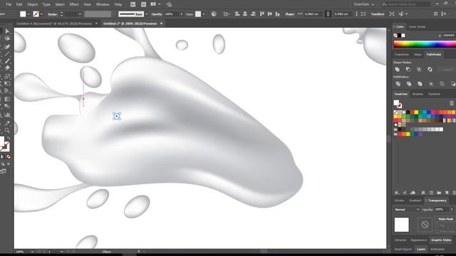 How to create Milk and water splash in adobe illustrator CC Tutorial смотреть онлайн