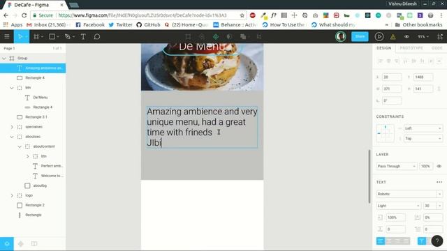 De Cafe website ui design : Figma Design Screencast смотреть онлайн